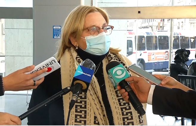 Graciela Bianchi tras reunirse con Álvaro Delgado en Torre Ejecutiva.