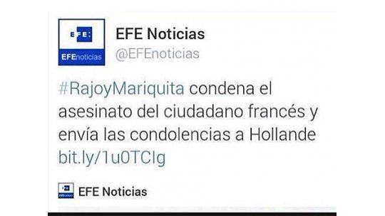 #RajoyMariquita, el papelón de Agencia EFE en Twitter