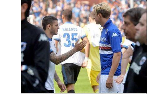 Maxi López le negó el saludo a Icardi y este metió dos goles