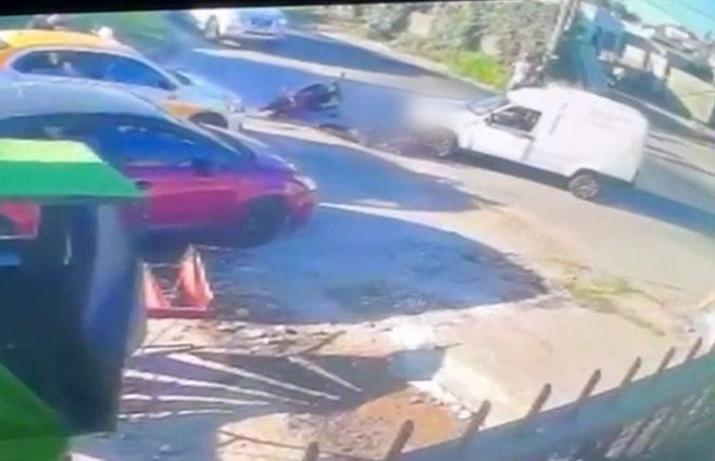 Foto: captura de video en el momento del accidente en Conciliación.