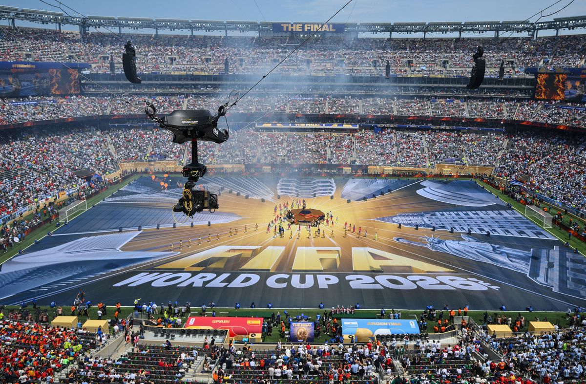 Foto: AFP. Ceremonia en la previa de la final de la Copa del Mundo. Foto: AFP. Ceremonia en la previa de la final de la Copa del Mundo.