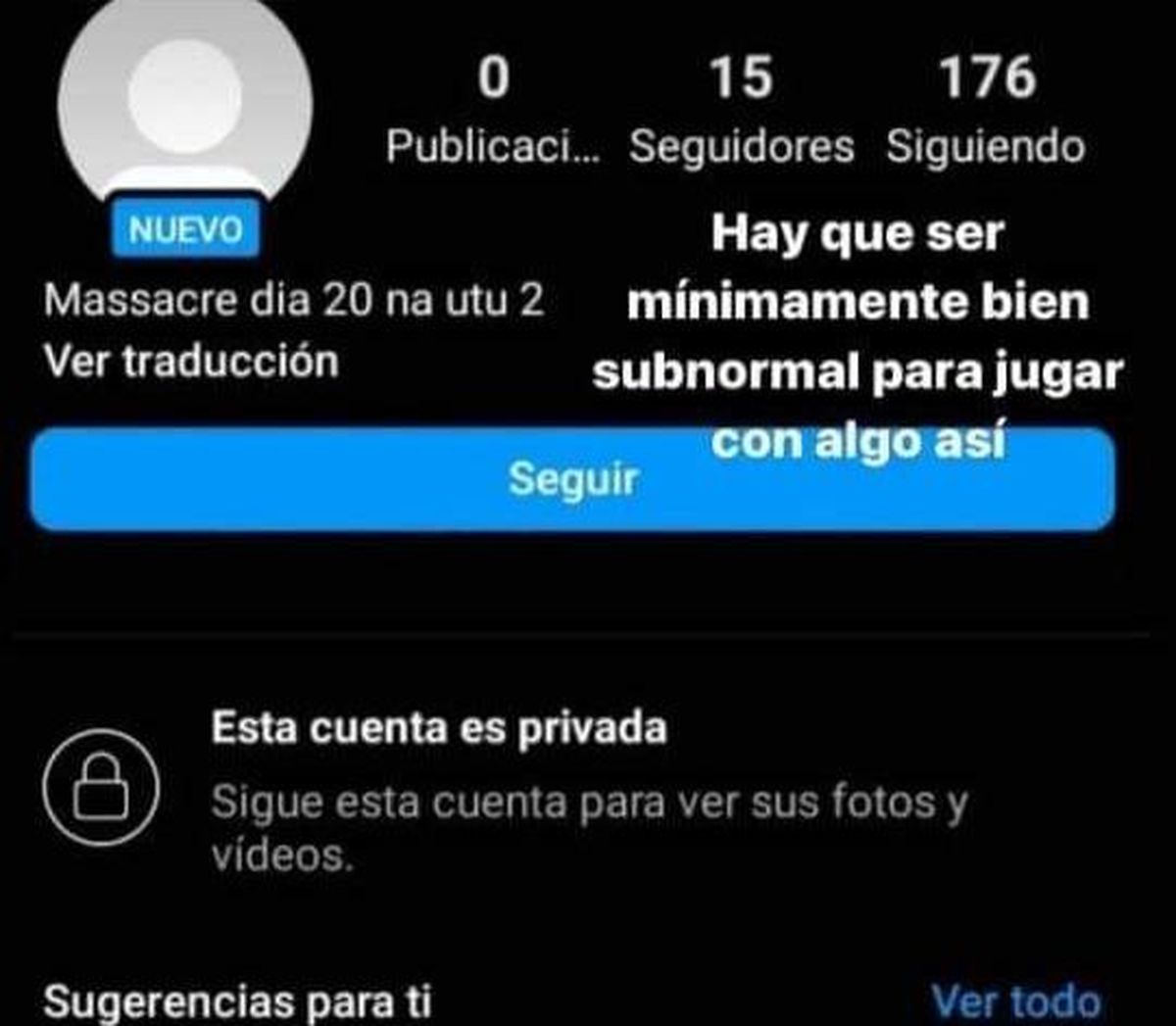 Captura de pantalla cedida a Subrayado.