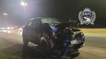 Dos peatones fueron embestidos por un auto en ruta Interbalnearia: una mujer de 67 años murió en el lugar