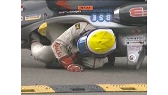 Urrutia sufrió un accidente en la carrera de este domingo