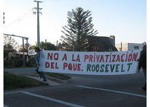 Otra protesta en el Parque Roosevelt contra el estadio de Peñarol