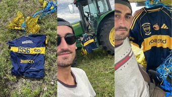 asi encontro agustin en soriano la camiseta de boca de miguel angel russo que volo desde la bombonera
