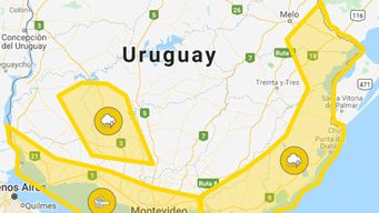 rigen tres nuevas advertencias amarillas para varios departamentos