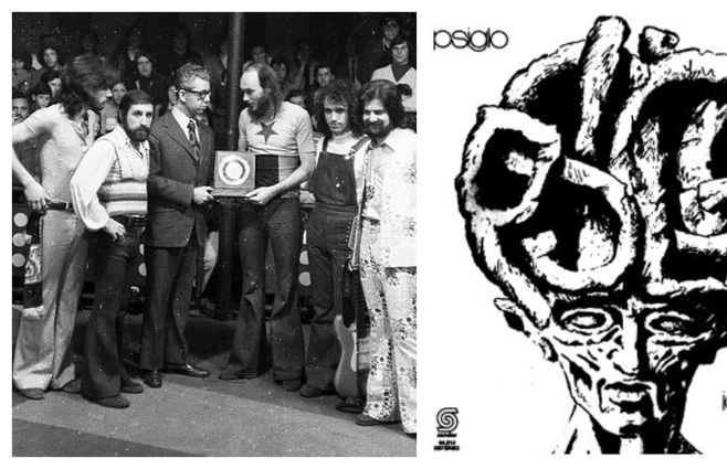 Gonzalo Farrugia recibe una placa en nombre de Psiglo.&nbsp; La banda estuvo activa apenas cuatro a&ntilde;os pero dej&oacute; marcas en el rock progresivo