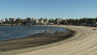 Foto: Subrayado. Playa Ramírez, en la mañana de este viernes.