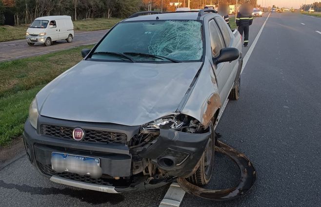 Peatón fallecido tras accidente en ruta 8. Foto: Policía Caminera.