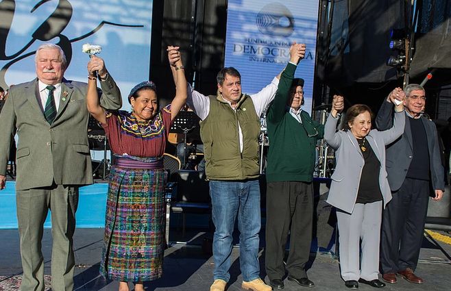 Presentes en el evento Lech Walesa (1983), Rigoberta Menchú (1992), Adolfo Pérez Esquivel (1990) y Shirin Ebadi (2008).