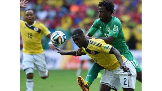 Colombia ya está en octavos tras vencer 2-1 a Costa de Marfil