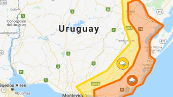 rigen alertas naranja y amarilla por tormentas fuertes en varios departamentos del pais