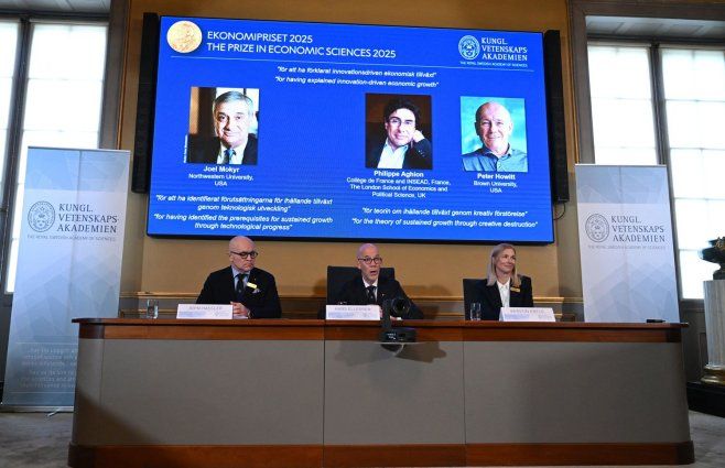 Foto: AFP. El Premio Nobel de Economía fue anunciado este lunes.