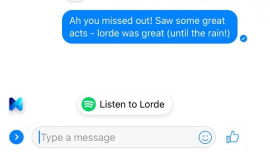 messenger chat spotify