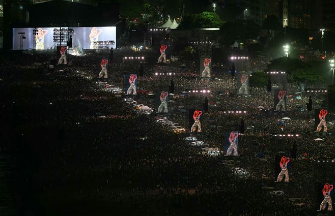Shakira en Río de Janeiro. Foto: AFP