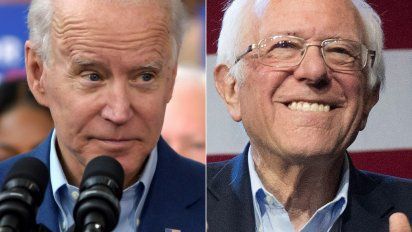 El moderado Joe Biden y el socialista democrático Bernie Sanders, los dos candidatos del Partido Demócrata&nbsp;