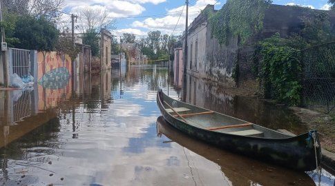 Foto: Subrayado. Santa Lucía, inundación.