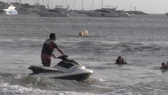 choque entre motos de agua termino con dos turistas israelies con politraumatismos varios