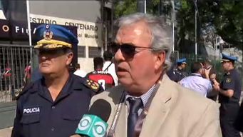 Ministro Heber en la previa de la final.