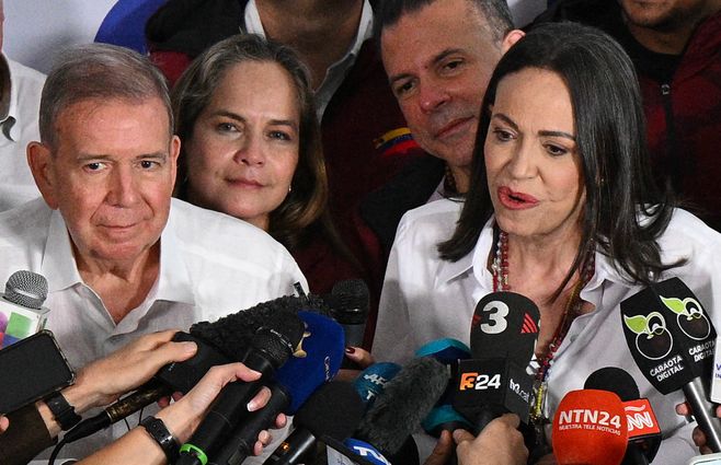 María Corina Machado y Edmundo González Urrutia. AFP