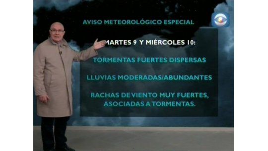 Advertencia naranja por tormentas fuertes y mucha lluvia