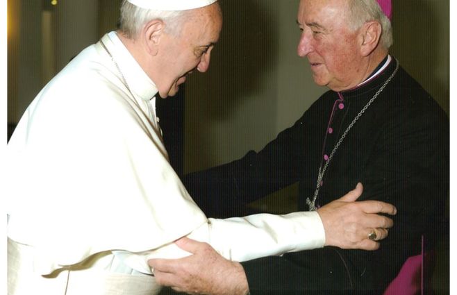 Scarrone con el papa Francisco