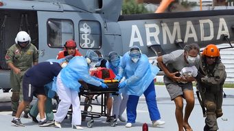 mujer se accidento mientras practicaba deportes acuaticos y fue evacuada en helicoptero