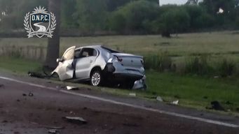 Siniestro en ruta 1. Foto: Policía Caminera