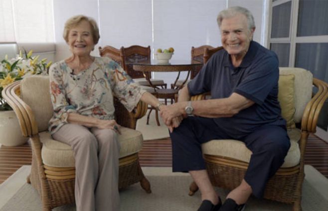 Con Meneses en uno de sus últimas fotos públicas juntos en 2020. Trabajaron en decenas de obras. Era insepararables 