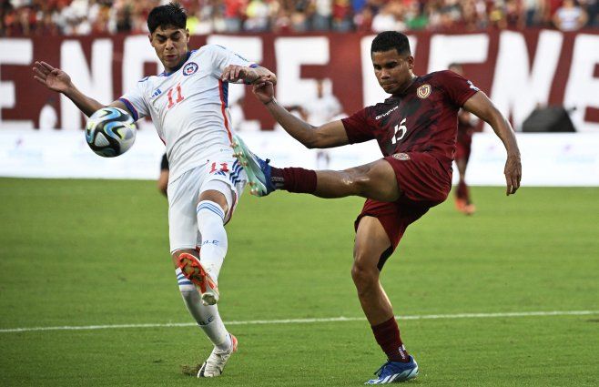 Foto: AFP. Venezuela le ganó a Chile 3-0.