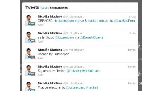 Hackean cuenta de Twitter y web de Nicolás Maduro