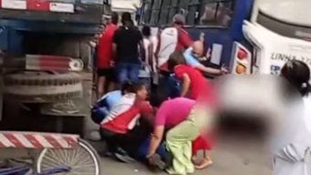 Captura de video. El accidente ocurrió este domingo en Brasil durante una procesión de Pascua.