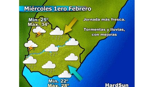 Lluvias llegan mañana a Montevideo; fin de semana con buen clima