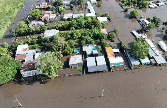 Foto: UTE en X. Inundaciones en San José.