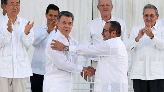 Presidente Santos, Timochenko, Colombia