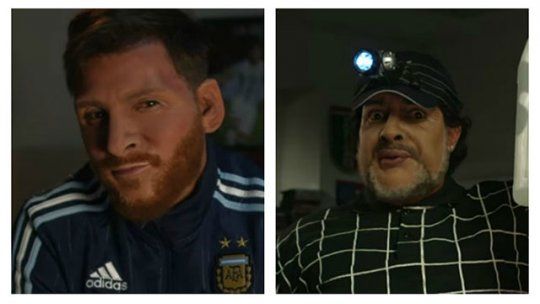 martín bossi, Maradona, Messi