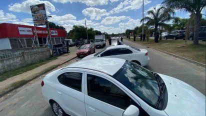 Lugar donde fue asesinado de varios disparos el policía Ruben Casadei