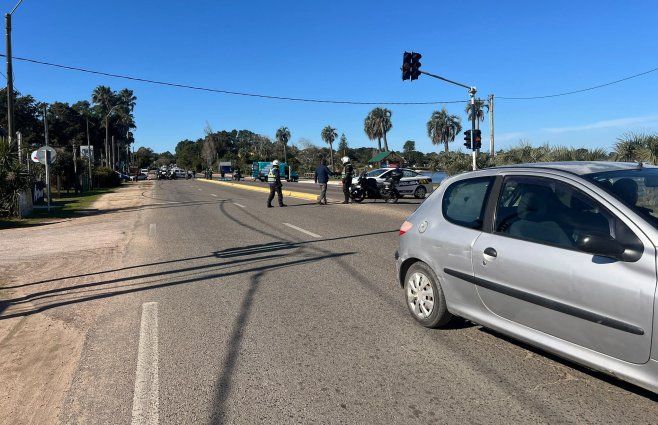 Foto cedida a Subrayado. Accidente de tránsito en La Barra.