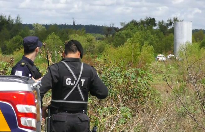 Zona donde fueron encontrados los cuerpos la mañana de este viernes; es al sur de la ciudad de Paysandú.