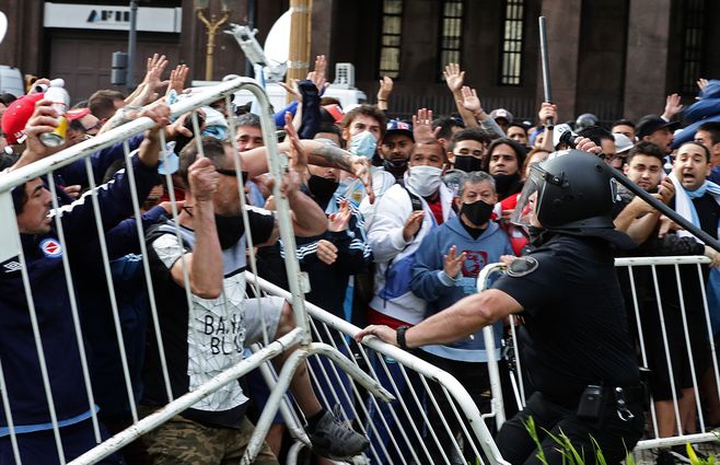 AFP. Velatorio de Diego Maradona en Casa Rosada, Bueno Aires.