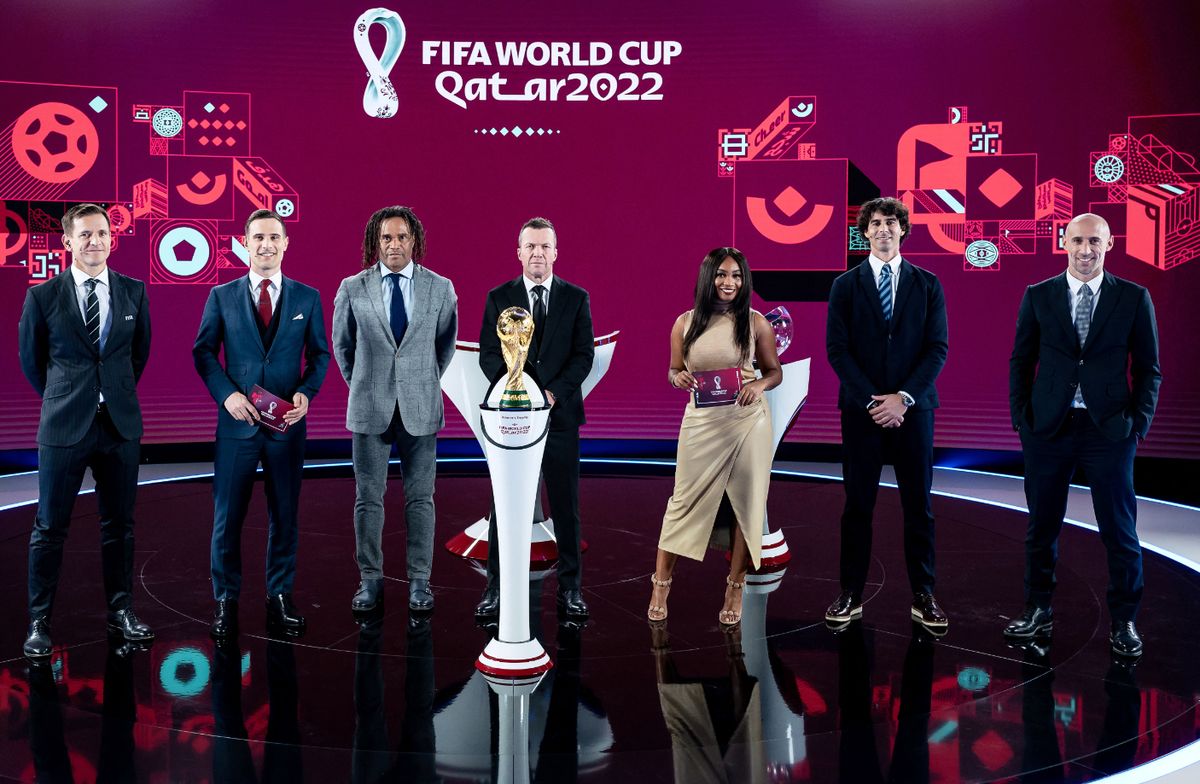 Sorteo de los repechajes para el Mundial de Qatar 2022. Foto: AFP.