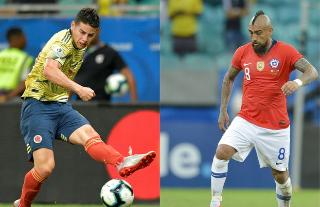 El zurdo James Rodríguez y el regreso de Arturo Vidal, dos de las atracciones del partido