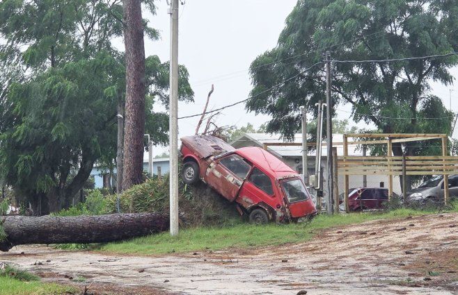 Una de las llamadas de emergencia fue por un árbol que cayó en Salinas (foto) y afectó al auto que estaba al lado. Foto: Eduardo Castro, Subrayado.