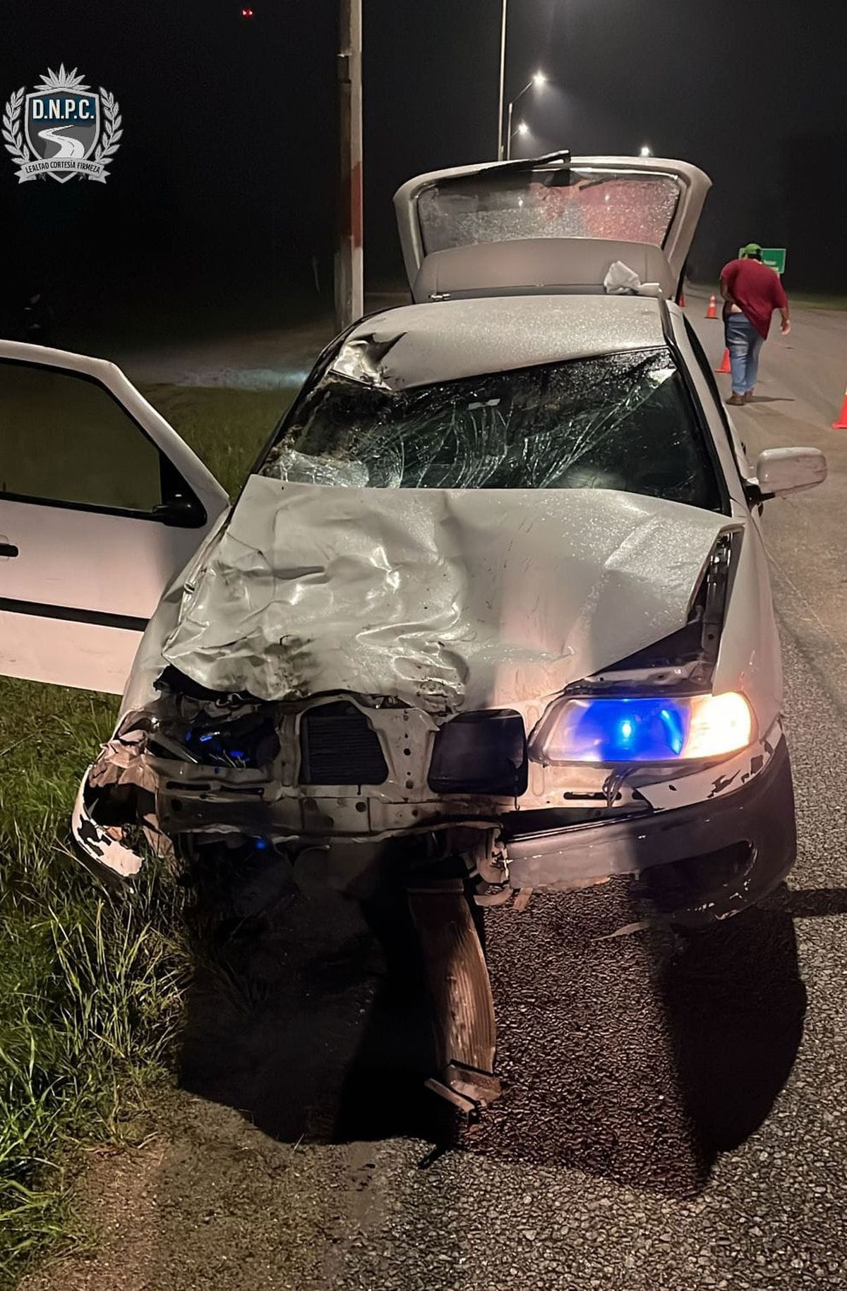 Dos accidentes en Durazno y Rocha. Foto: Policía Caminera. Dos accidentes en Durazno y Rocha. Foto: Policía Caminera.