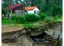 En Neptunia se desmoronó una calle entera; los vecinos temen