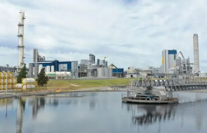 Muelle y planta de UPM en Fray Bentos. Foto: UPM.