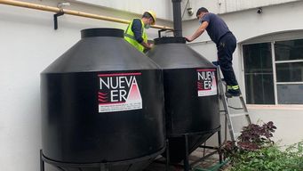 Los nuevos tanques del Hospital Maciel. Foto: Lorena Bomio