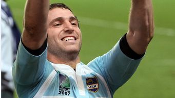 Federico Martín Aramburu en el mundial de rugby de 2007. Foto: AFP.