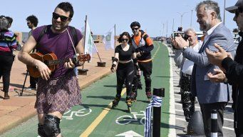 Foto: IMM en X. Ciclovía de la rambla Sur, en Montevideo.